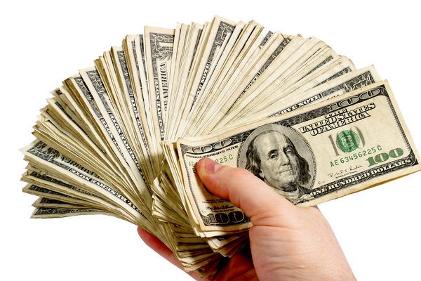 money in hand